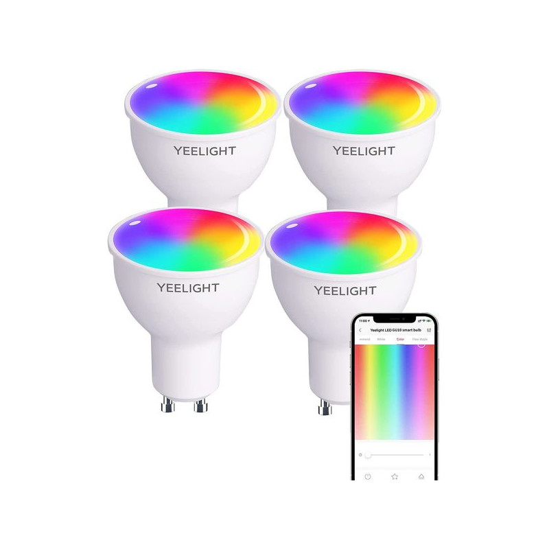 Yeelight GU10 W1 Smart Bulb Multicolor YLDP004-A - 4x Pack